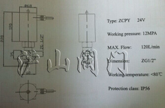 ZCPY船用高壓消防電磁閥結構圖
