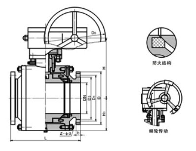 高壓鍛鋼球閥 外形圖